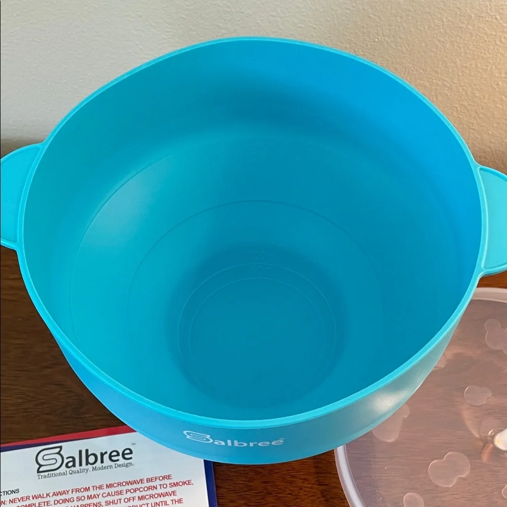 Salbree Popcorn Maker Collapsible Microwave Silicone - Bright Turquoise - New